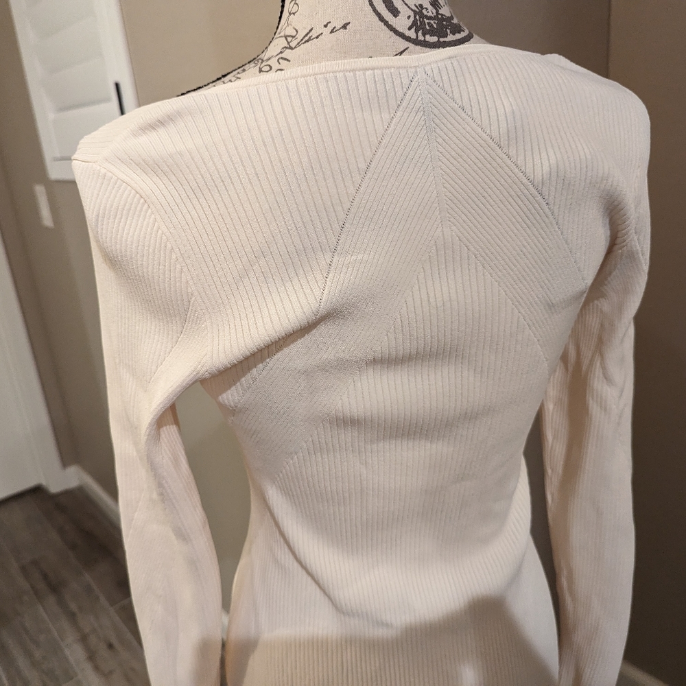 Rag and Bone Ivory Sweater Dress Medium NWT - Picture 4 of 7